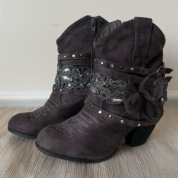 Not Rated Women's Midas Ankle Bootie Grey Sz 7.5 women - Picture 9 of 16